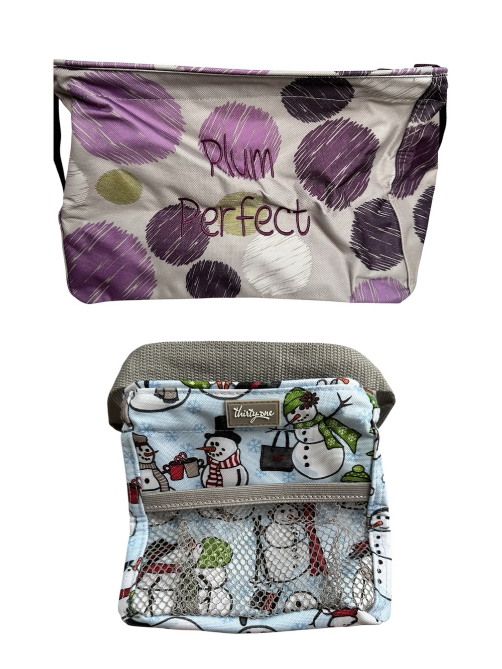 THIRTY-ONE Sq. Utility Tote Sketchy Dot & Littles CarryAll Caddy SnowDaze Bundle